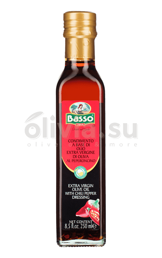Оливковое масло Basso Extra Virgin Перец Чили 0,25л